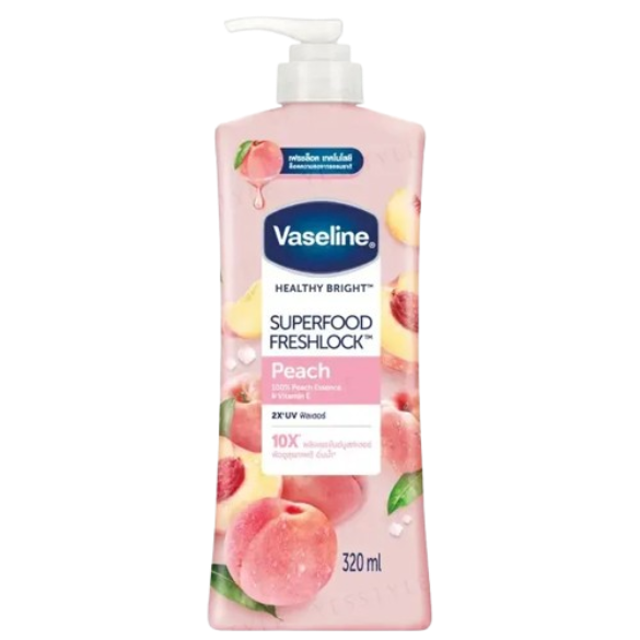 Vaseline Healthy Bright Superfood Freshlock Peach Body Lotion 320Ml