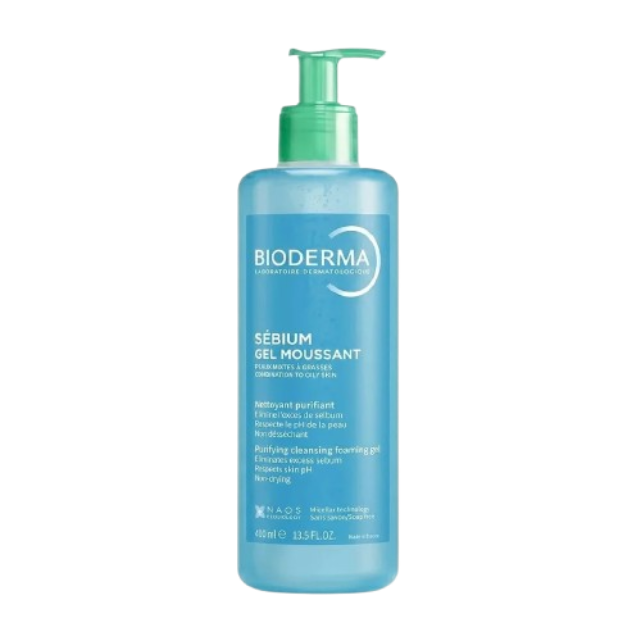 Bioderma Sebium Gel Moussant Purifying Cleansing Foaming Gel 400Ml