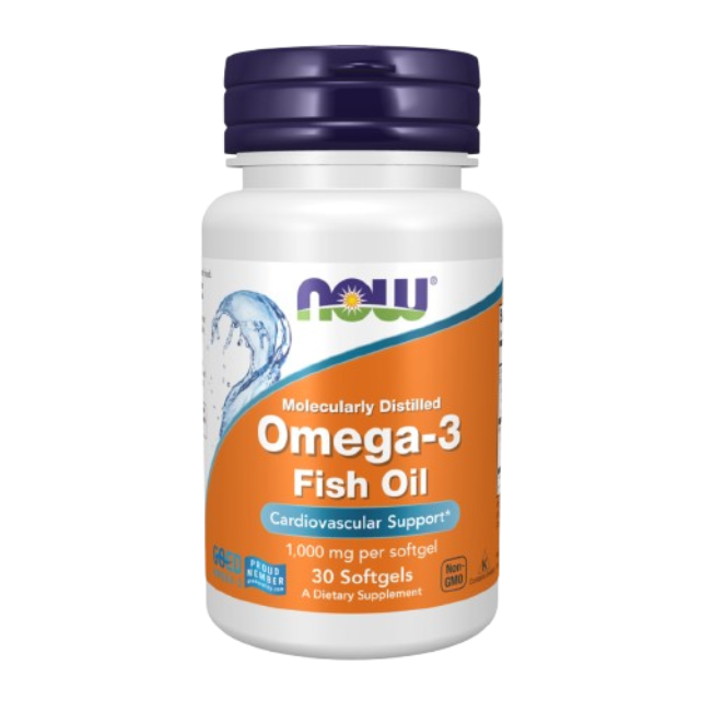 Now Omega 3 Fish Oil Molecularly distilled 30 Softgel