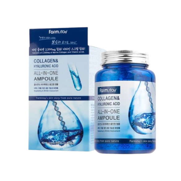 Farmstay Collagen & Hyaluronic Acid All-in-One Ampoule 250Ml