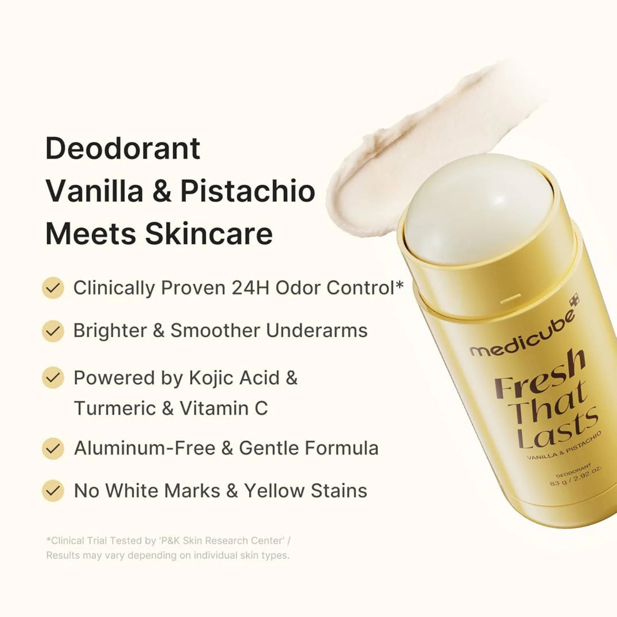 Medicube Deodorant Fresh That Lasts Vanilla & Pistachio 83g