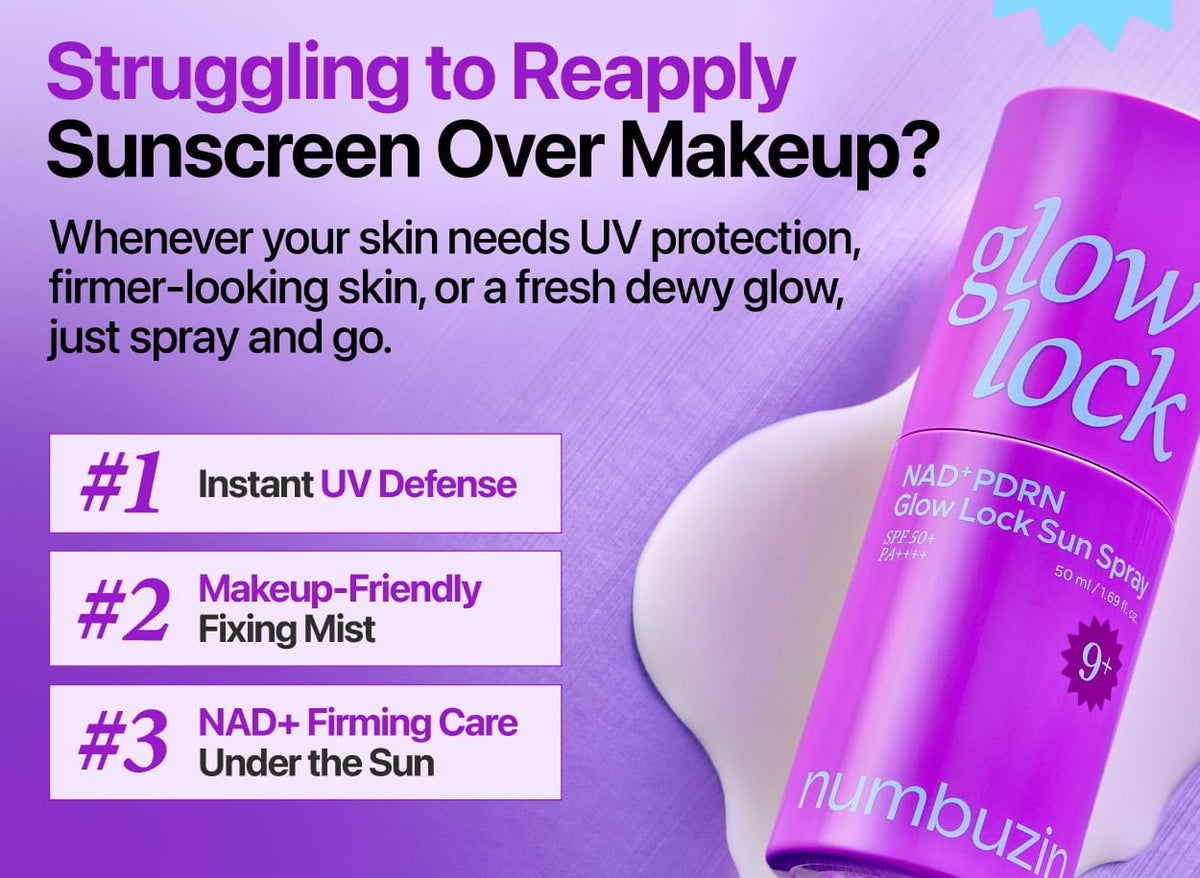 Numbuzin No.9 NAD+ PDRN Glow Lock Sun Spray SPF50+ PA++++ 50Ml