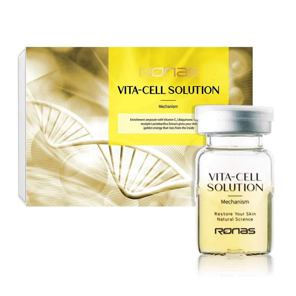 Ronas VITA Cell Solution Anti Aging Serum For Face Neck 10 Vials x 5Ml