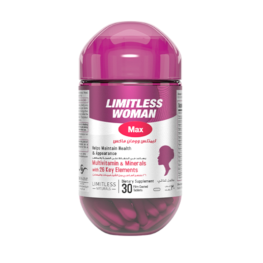 Limitless Woman Max Multivitamin & Minerals With 26 Key Elements 30tablets