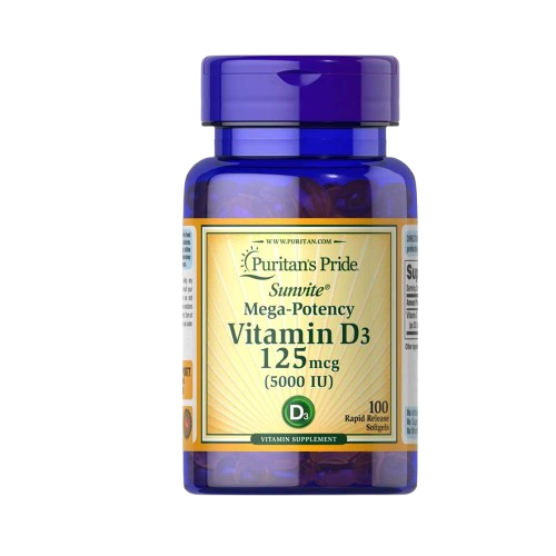 Puritan's Pride Vitamin D3 5,000 IU 100 Softgels
